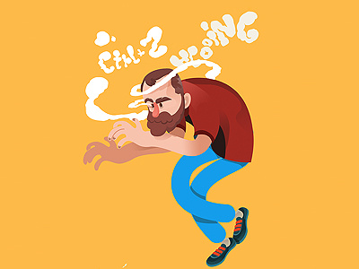 My friend Hachecode bearded character code coding ctrlz drawing flat hxc illustration illustrator
