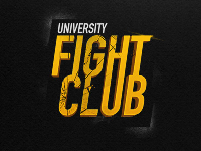 LOGO FIGHT CLUB alcohol battle college crack design durden fight logo school tyler durden university yellow