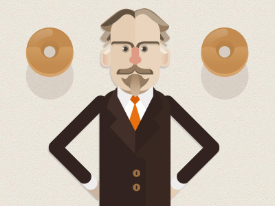 Samuel Bath Thomas bagel bagels breakfast character crowd elkaniho flat illustration thomas bagels