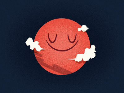 Space is the place astronaut cosmonaut design illustration kids mars planet smile space