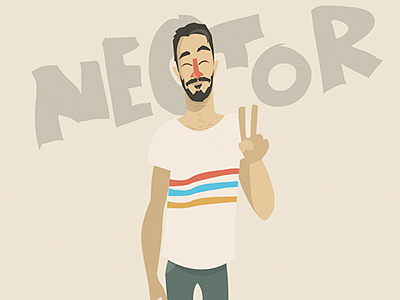 Nector is a Hipster ckrauss elkaniho friend hipster illustration portrait