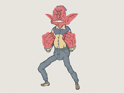 Angry BatBoy angry bat bat boy character fight fist wrath