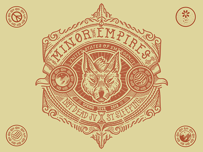 Minor Empires Tour Tee design band heraldry icon iconic minor empires tshirt unted states of emergency wolf