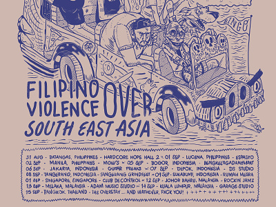 TEETHING - South Asia Tour Poster I band death metal grind grindcore illustration poster art teething tour