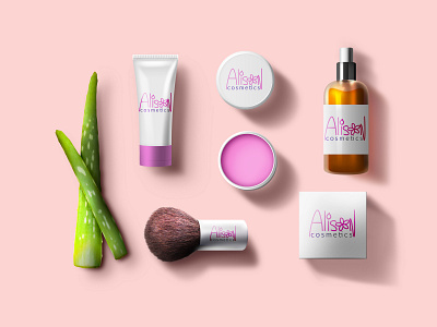 Alison Cosmetics 2 branding design graphic design logo mock up typography