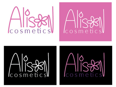 Alison Cosmetics Logo Art Board branding graphic design logo typography