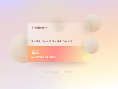 Glassmorpic Bank Card