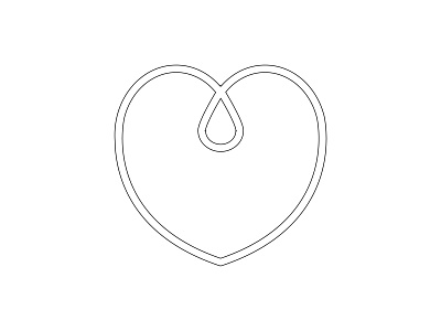Heart Loop Logo Outline illustration logo vector