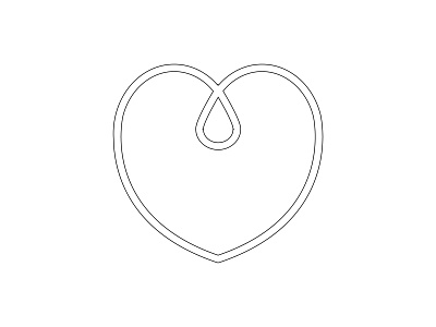 Heart Loop Logo Outline