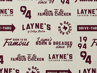 Layne's Chicken branding chicken logo taggert texas am