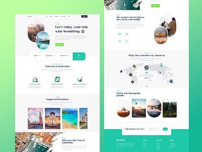 Travel Landing Page Design dashboard design landing page ui uiux web design website