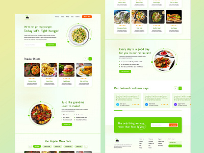 Restaurant Landing Page Design dashboard design landing page ui uiux web design website