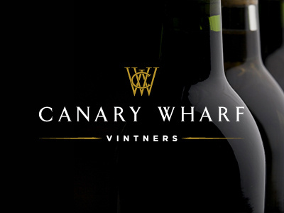 Canary Wharf Vintners Logo company investment logo wine