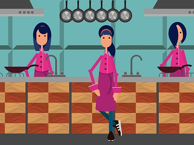 Cocineras flat illustration ilustration vector art