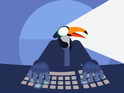 Tucan Geek flatillustration tucan tucangeek vector vector art