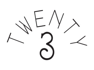 Twenty3 Alternate Logo 1 branding design fashion logo los angeles model typogaphy vector
