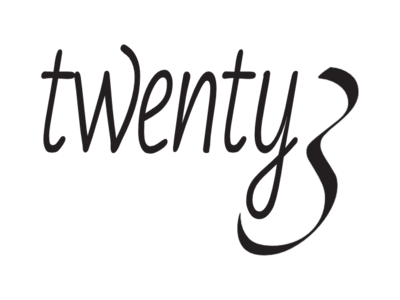 Twenty3 Alternate Logo 2 branding design fashion logo los angeles model typogaphy vector