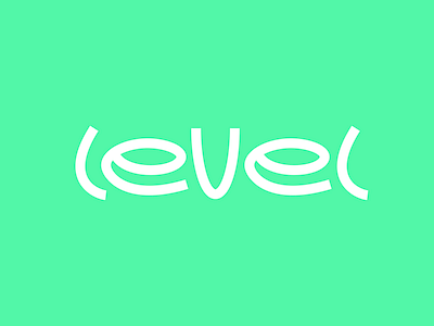 level_logo branding design lettering line logo typography vector