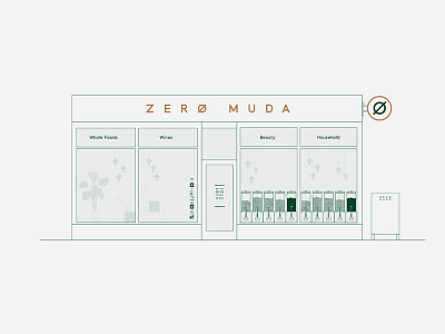 Zero Muda - Refill store branding drink food independent logo design restaurant small business start up street food sustainable turtle and hare visual identity