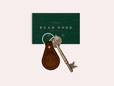 Bush Nook Guesthouse bespoke branding countryside guesthouse hotel identity keyring