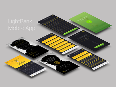 LightBank app bank design mobile app ui ux