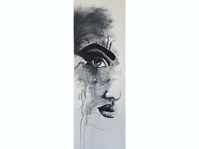 Face abstract art art painting