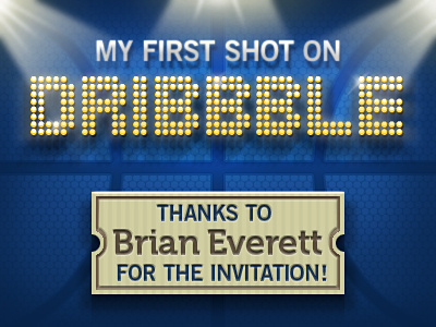 First Shot (Take 2) dribbble evrt invitation lights second shot texture