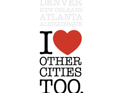 I ♥ Other Cities Too cities glaser heart love type typewriter ♥