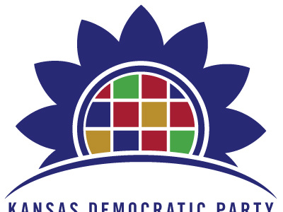 KDP democratic design kansas logo party sunflower