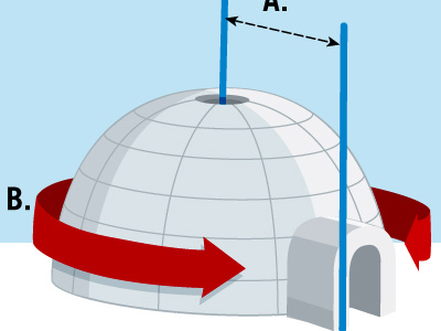 Eskimo Pi chrism70 circumference design igloo illustration math nerdy pi radius snow