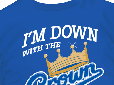 Down with the Crown (T-shirt) baseball crown design illustration kansas city mlb royals