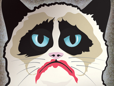 Why So Grumpy? batman chrism70.com dark knight frown grumpy cat illustration joker tard