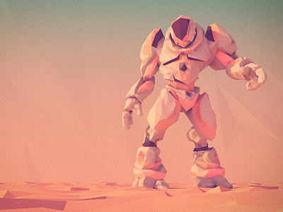 low poly funky mech 3d character design low poly mech robot zbrush