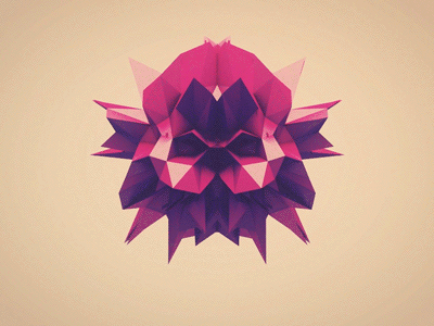 low poly Rorschach