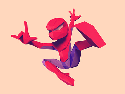 Low Poly Spiderman / boy 3d character character design illustration low poly spider spiderman zbrush