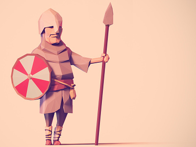 Low Poly Saxon blender britain character character design low poly saxon soldier viking zbrush