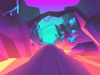 low poly lava level