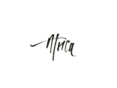 Afrika calligraphy typography