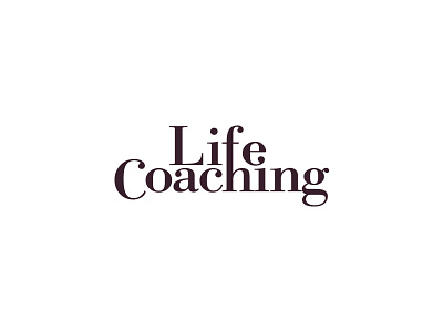 Life Coaching ligatures logo typography