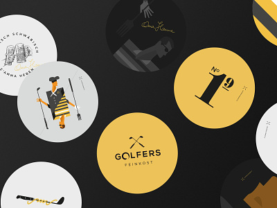 Golfers branding corporate branding corporate identity design illustration logo