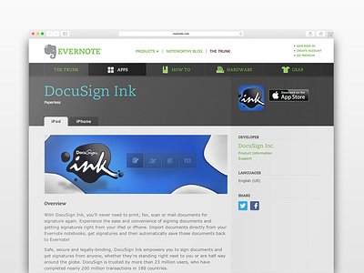 DocuSign for Evernote creative direction docusign evernote ilustration integrated marketing product marketing ui design