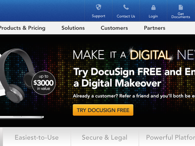 Digital New Year - DocuSign eCommerce Campaign social media creative direction branding advertising marketing ecommerce design
