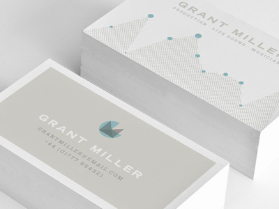 Grant Miller Business Cards business cards music pastels print sans slab