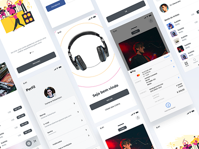 Beats App app beats clean design graphic design illustration interface ios minimal mobile music tranding ui ux