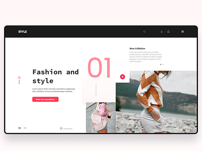 Concept website fashion style