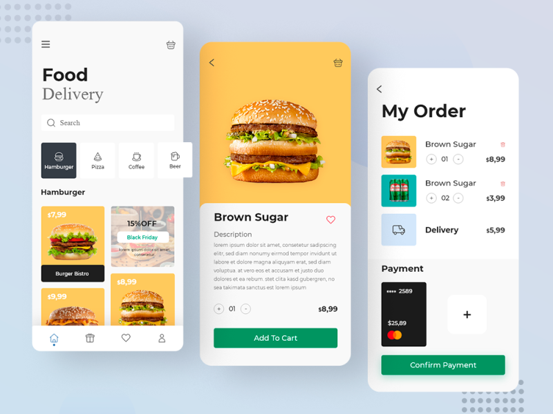Delivery app design by Edemir Passos on Dribbble