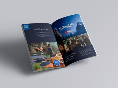 Bushcraft Heroes Magazine Spread branding and identity figma magazine design photoshop