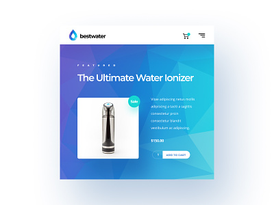 Best Water WordPress Site & Branding blue branding design figma minimalist uxui wordpress design