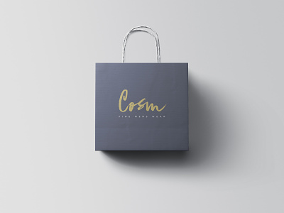 Cosm Mens Wear Shopping Bag Concept branding design logo design menswear photoshop shopping bag
