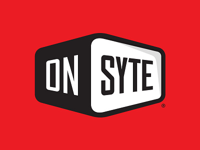 Onsyte Logo badge badge logo branding condensed font construction logo custom font custom type illustration illustrator logo logo design logo designer typogaphy